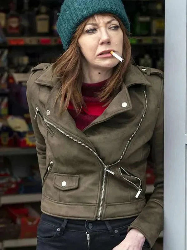 Motherland S02 Diane Morgan Suede Leather Jacket Clanton Jacket
