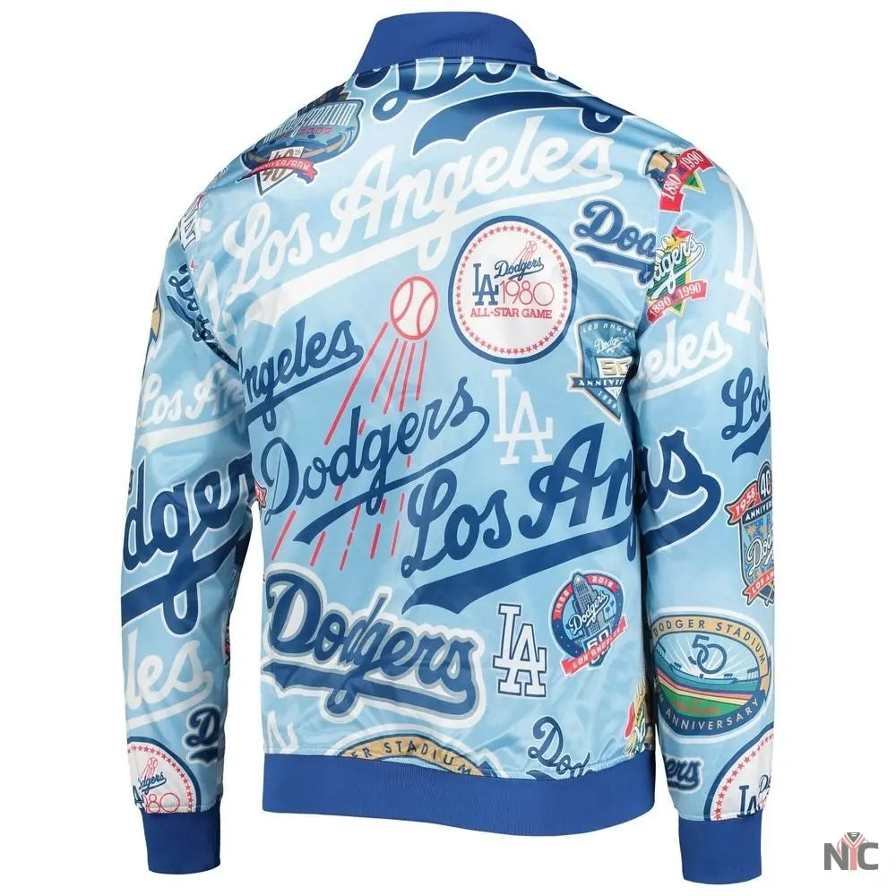 Dodgers Pro Standard Royal Allover Varsity Jacket Clanton Jacket