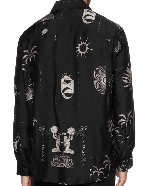 Dois às 10 Manu Rodrigues Black Printed Shirt Clanton Jacket