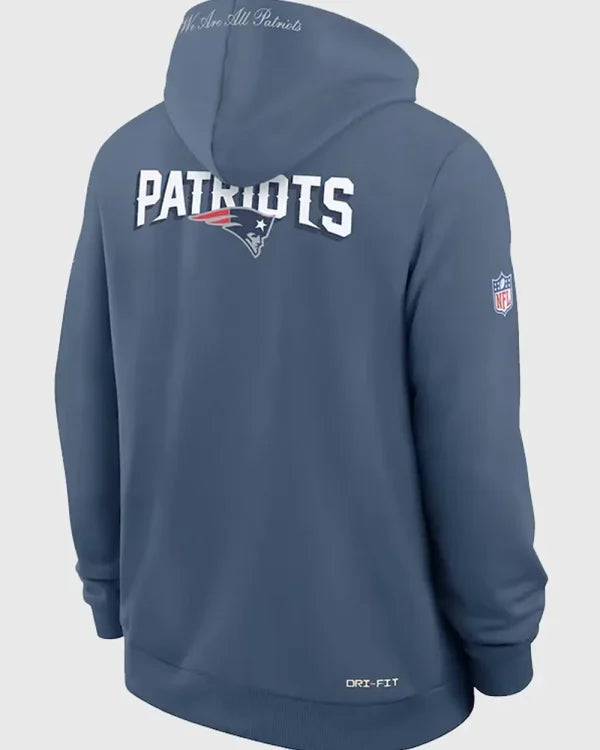Drake Maye Patriots 2025 Rivalries Sideline Hoodie