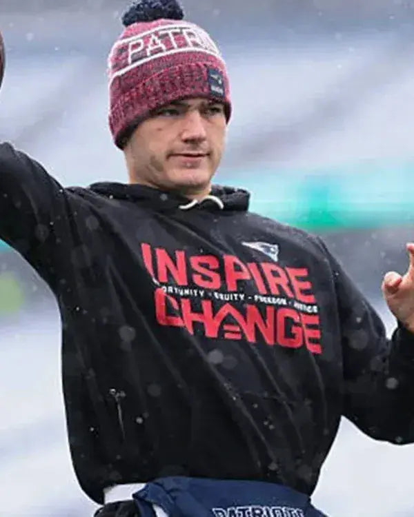 Drake Maye Patriots 2025 Inspire Change Hoodie WorthVee