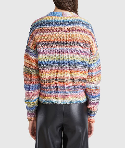 Off Campus S01 Ella Bright Multicolor Cardigan USA Jackets