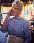 Ella McCay 2025 Jamie Lee Curtis Pinstriped Shirt WorthVee