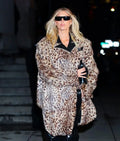 Elsa Hosk NY Fashion Week Coat