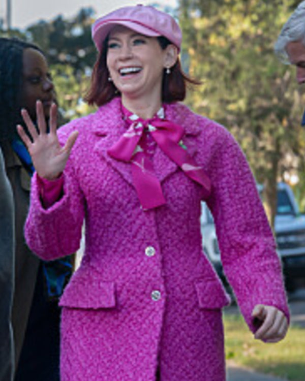 Elsbeth S03 Carrie Preston Pink Tweed Coat
