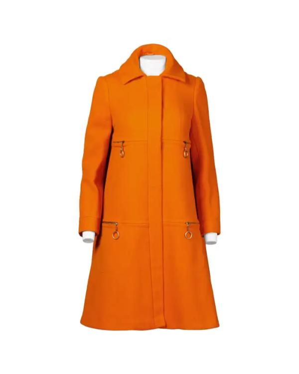 Elsbeth S03 Carrie Preston Orange Trapeze Swing Coat