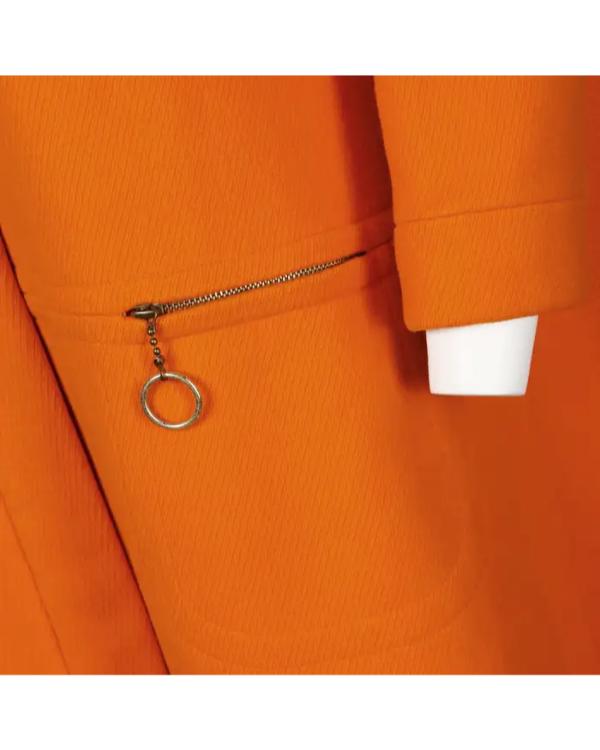 Elsbeth S03 Carrie Preston Orange Trapeze Swing Coat