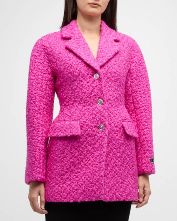 Elsbeth S03 Carrie Preston Pink Tweed Coat