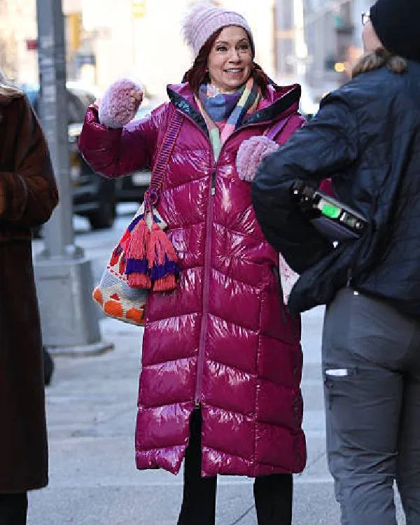 Elsbeth Carrie Preston Purple Long Coat