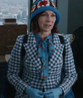 Elsbeth S02 Carrie Preston Blue Houndstooth Blazer