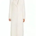 Elsbeth S02 Carrie Preston White Sequin Stripe Mohair Coat