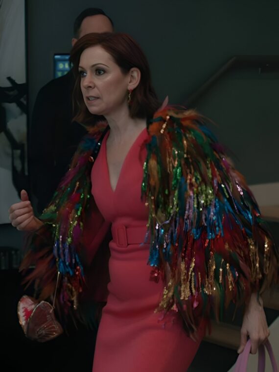 Elsbeth S03 Carrie Preston Multicolor Tinsel Cropped Jacket WorthVee