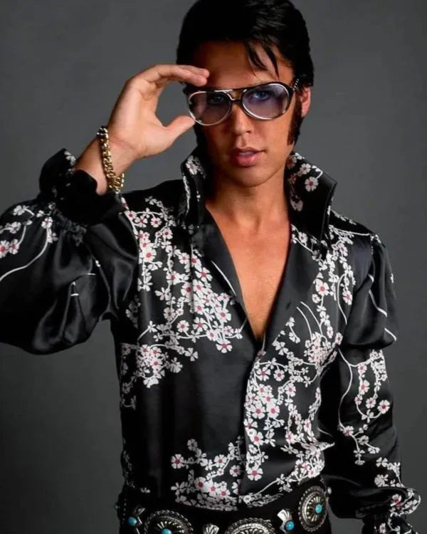 Elvis Presley Black Floral Shirt