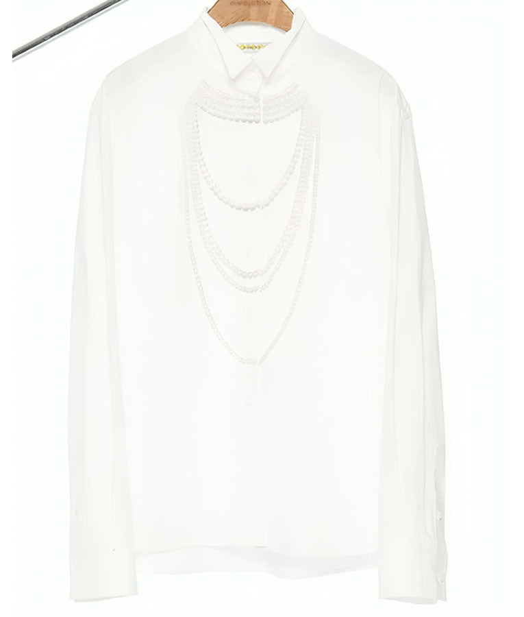 Emily In Paris S04 Lily Collins Pearl Print Shirt WorthVee
