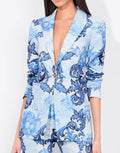 Emily In Paris S05 Lily Collins Blue Printed Blazer WorthVee