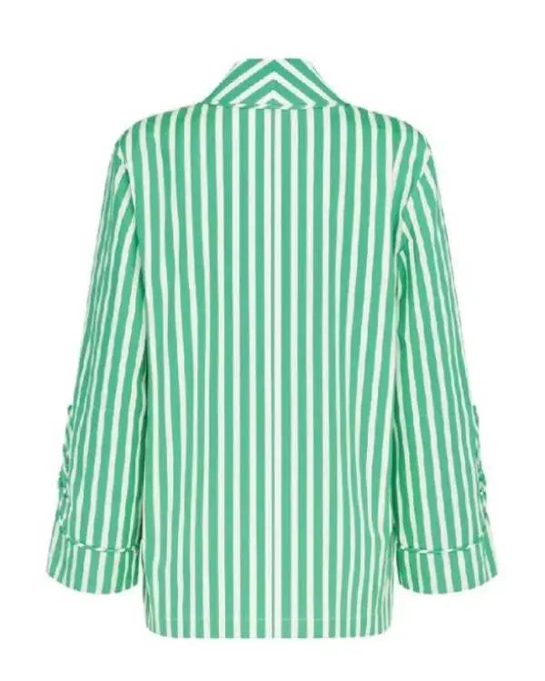 Emily In Paris S05 Lily Collins Green Striped Jacket WorthVee