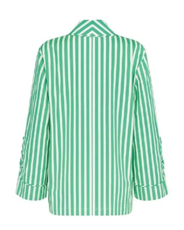Emily In Paris S05 Lily Collins Green Striped Jacket