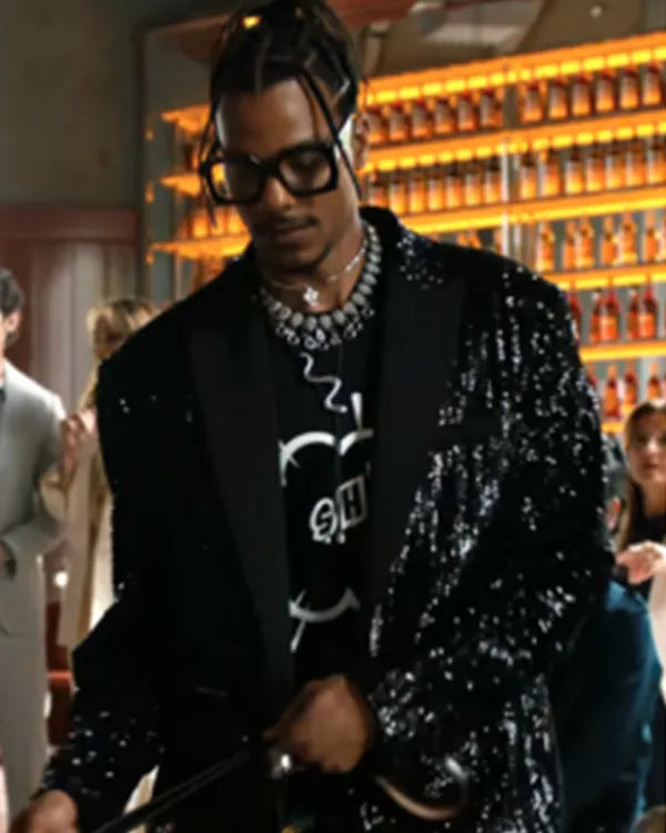 Emily In Paris S05 Meledeen Yacoubi Black Sequin Blazer