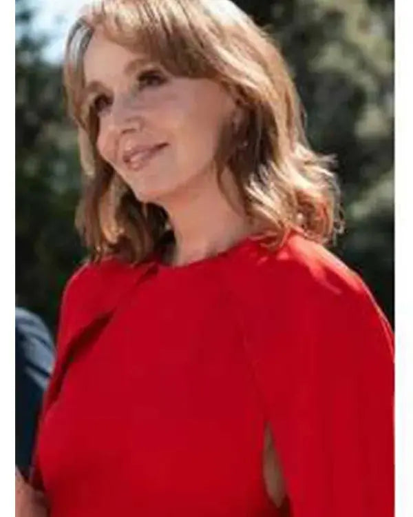 Emily In Paris S05 Philippine Leroy-Beaulieu Red Crepe Dress WorthVee