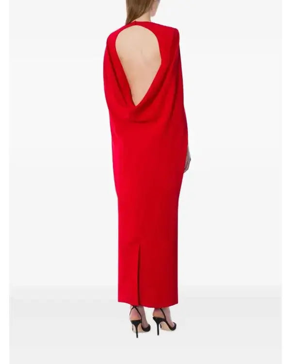 Emily In Paris S05 Philippine Leroy-Beaulieu Red Crepe Dress WorthVee
