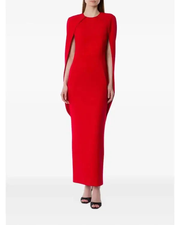 Emily In Paris S05 Philippine Leroy-Beaulieu Red Crepe Dress WorthVee