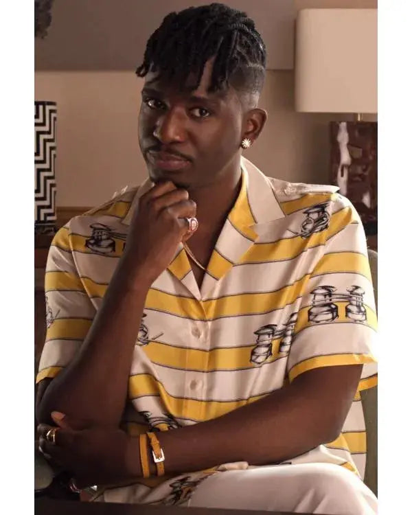 Emily In Paris S05 Samuel Arnold Yellow Striped Shirt WorthVee