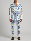 Emily In Paris S6 Samuel Arnold Blue Ancient Print Suit WorthVee