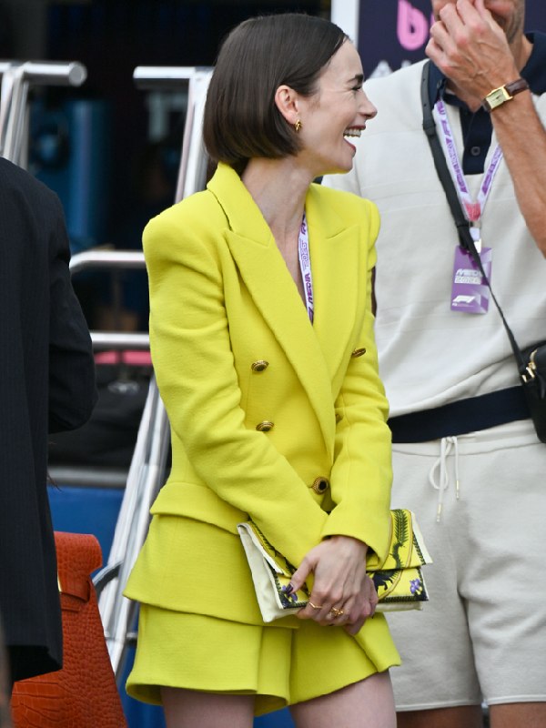 Emily In Paris Season 6 Lily Collins Yellow Blazer WorthVee