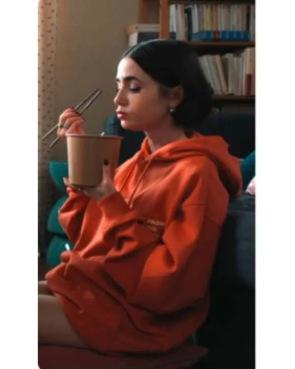 Emily in Paris S05 Emily Cooper Orange Hoodie