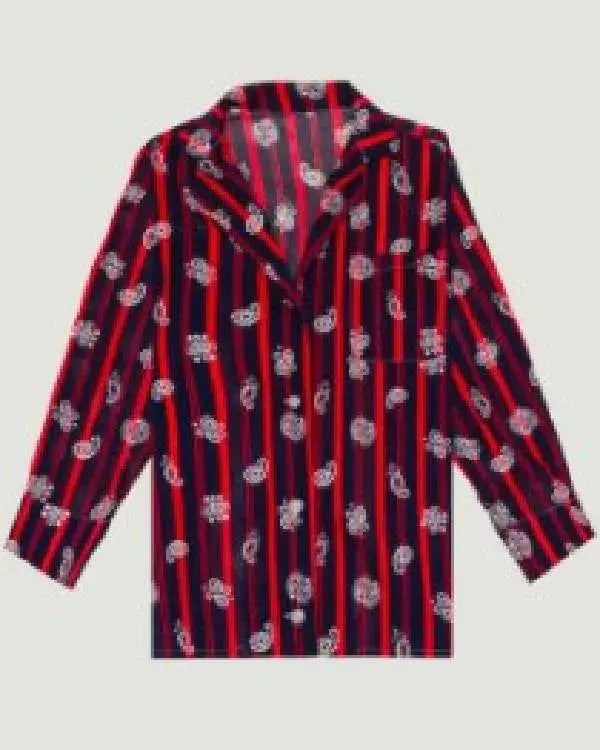 Emily in Paris S05 Emily Cooper Paisley Stripe Top WorthVee