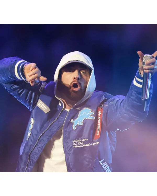 Eminem Thanksgiving Day Football Game Detroit Lions Jacket