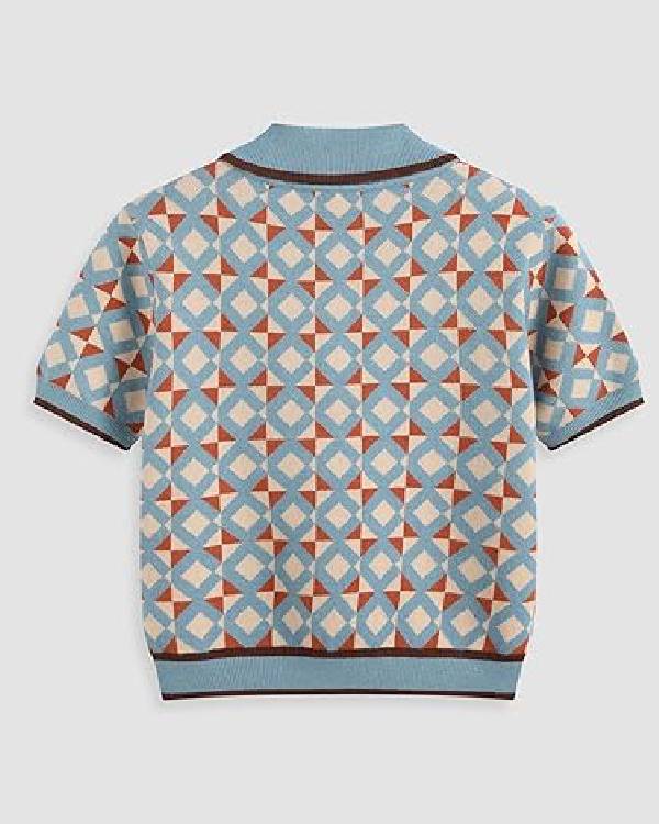 English Teacher S02 Stephanie Koenig Geometric Pattern Sweater