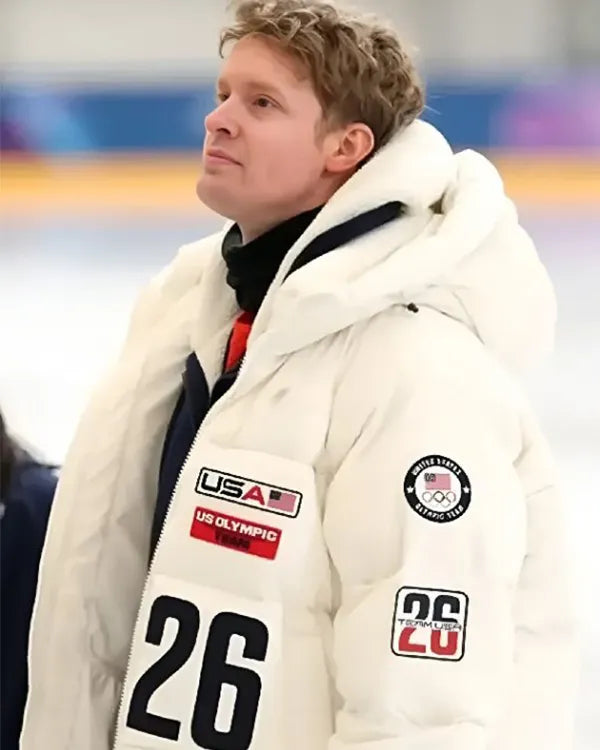 Evan Bates Winter Olympics 2026 Team USA Flagbearer Jacket