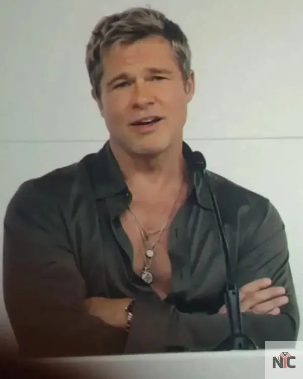 F1 The Movie Brad Pitt Silk Shirt Clanton Jacket