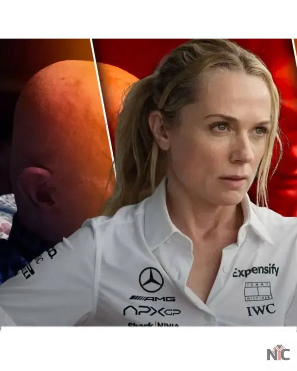 F1 The Movie Kerry Condon White Polo Shirt Clanton Jacket