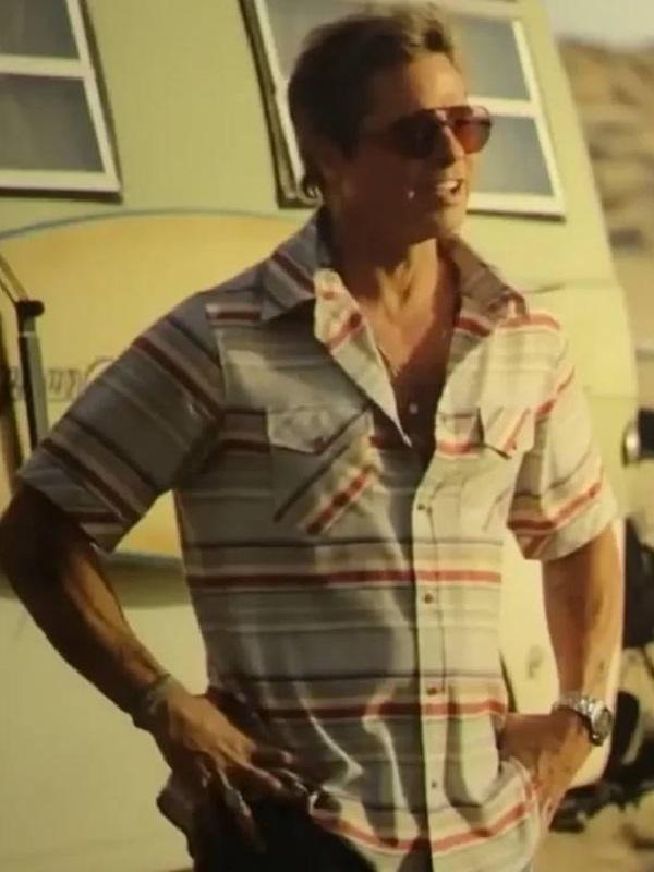 F1 The Movie 2025 Brad Pitt Striped Shirt WorthVee