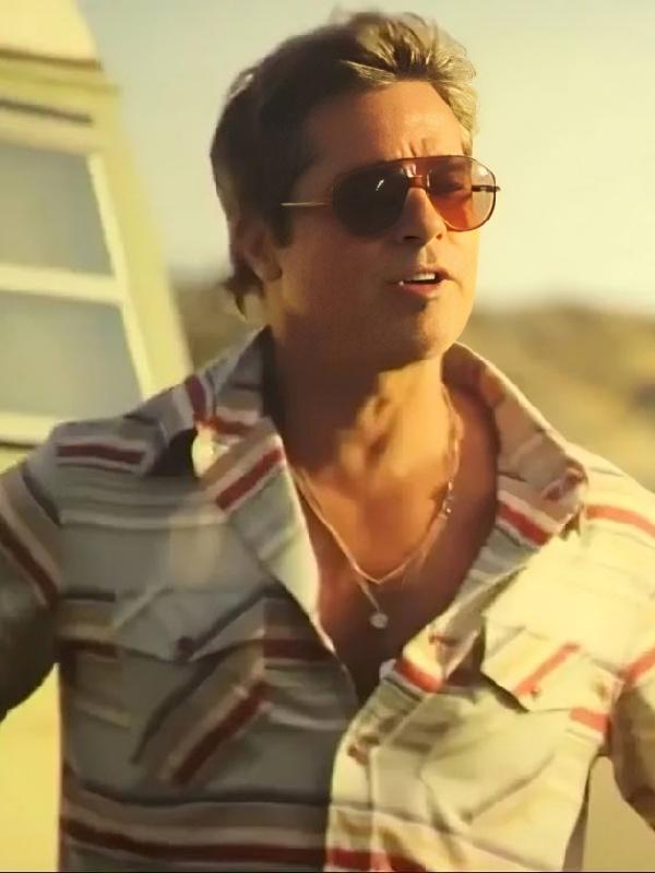 F1 The Movie 2025 Brad Pitt Striped Shirt WorthVee