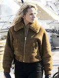 FBI Most Wanted Nina Chase Shearling Bomber Jacket WorthVee