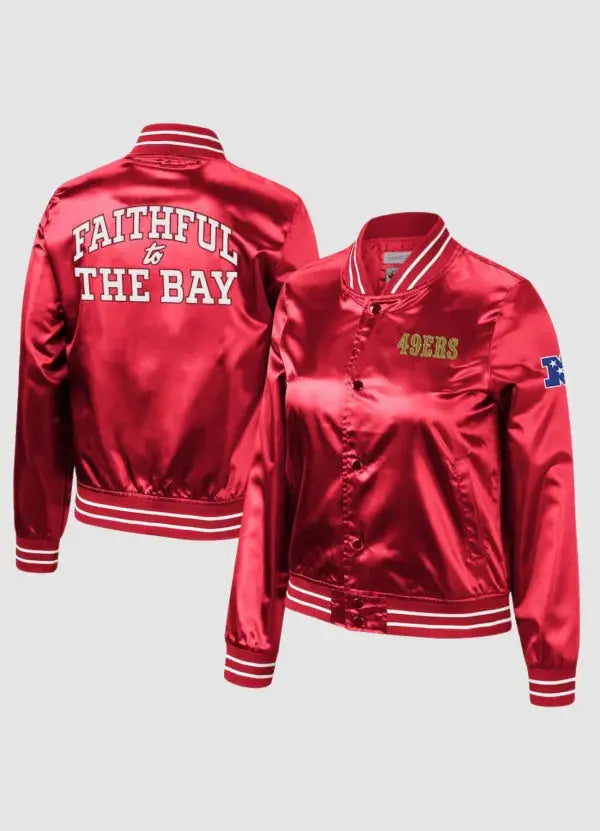 Faithful To The Bay 49ers Red Bomber Jacket WorthVee