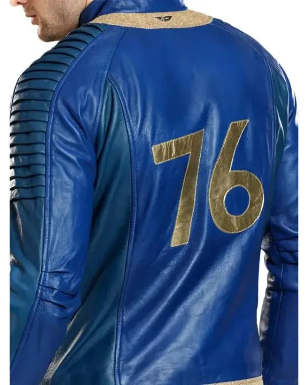 Fallout Vault Dweller Blue Leather Jacket