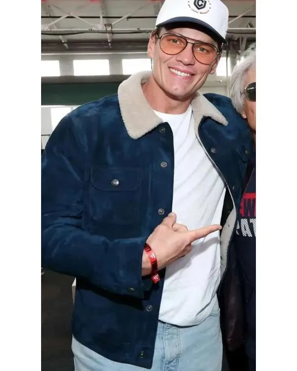 Fanatics Super Bowl Party Tom Brady Suede Jacket