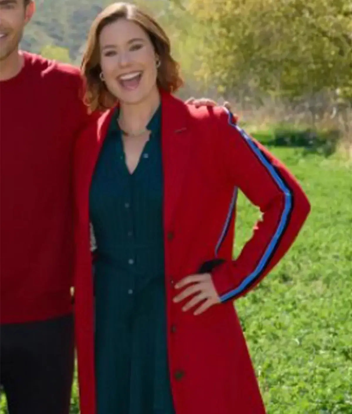Finding Mr Christmas S02 Ashley William Side Stripe Coat WorthVee