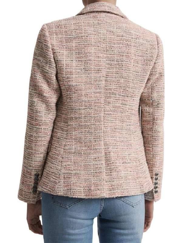 Fisk S03 Julia Zemiro Pink & Grey Boucle Blazer Shopotiny
