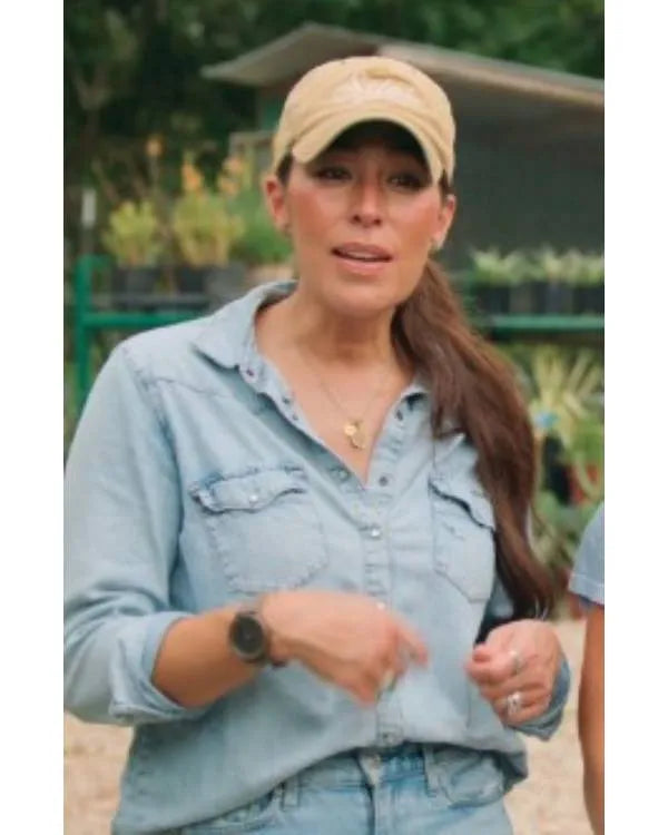Fixer Upper Colorado Mountain House S01 Joanna Gaines Blue Denim Shirt
