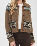 Fixer Upper Colorado Mountain House S01 Joanna Gaines Brown Fairisle Cardigan