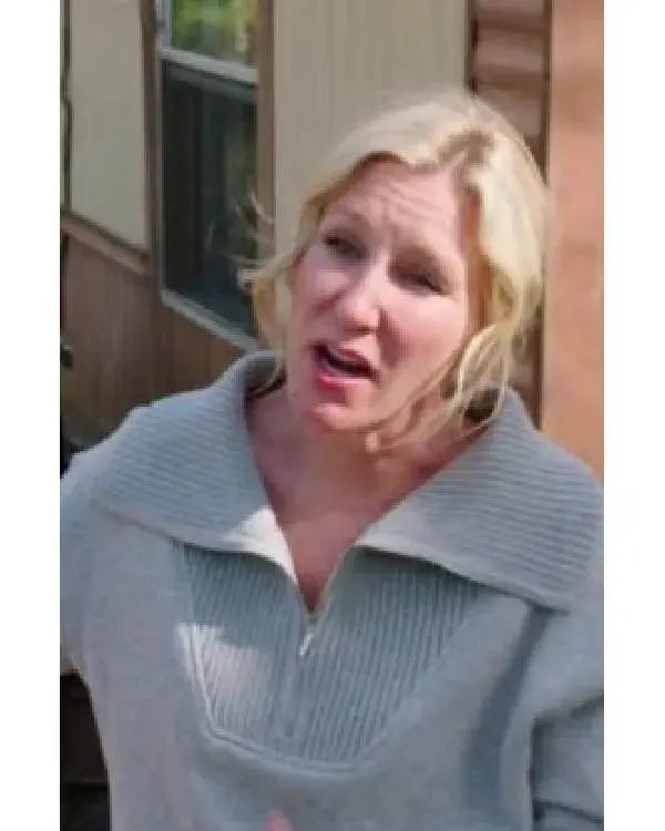 Fixer to Fabulous S07 Jenny Marrs Grey Half Zip Sweatshirt WorthVee