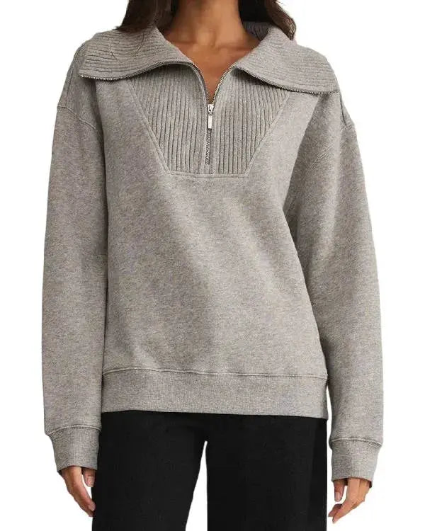 Fixer to Fabulous S07 Jenny Marrs Grey Half Zip Sweatshirt WorthVee
