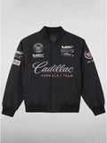 Formula 1 Team Cadillac Black Varsity Racing Jacket WorthVee