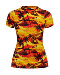 Freakier Friday Lindsay Lohan Orange Palm Tree Printed T-Shirt Clanton Jacket