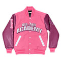 Fresh Prince Belair Academy Pink Varsity Jacket Clanton Jacket
